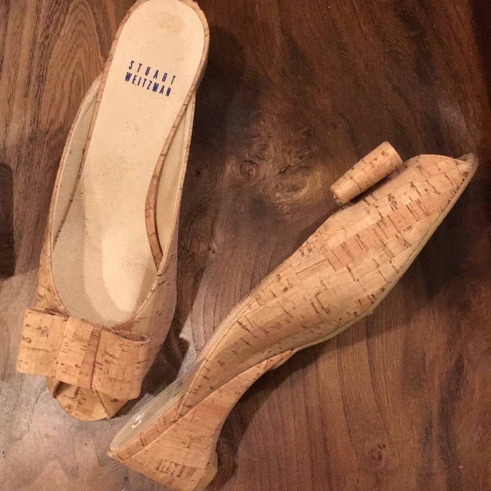 Stuart Weitzman cork slides - perfect condition